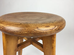 Mid century round top stool from France. Perriand, Prouvé, Le Corbusier era - eyespy