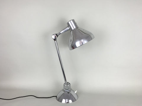 Mid century chrome French desk lamp by Jumo