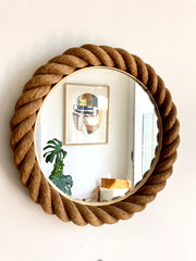 Eyespy - Rope mirror by Adrien Audoux and Frida Minet, France circa 1950-60.