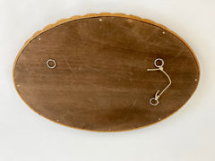 Large elliptical rope mirror, Audoux & Minet. France 1950-60