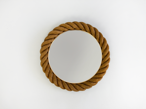 Rope mirror, Audoux & Minet. France 1950-60