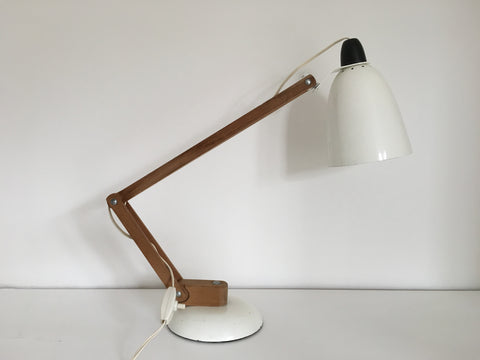 Habitat Conran Maclamp. White, wooden arm