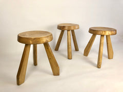 Sandoz stools by Charlotte Perriand, circa 1960, sourced from Les Arcs