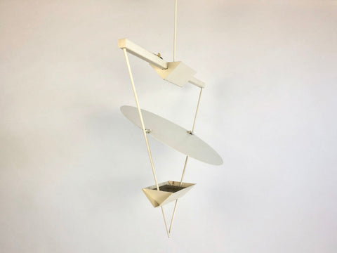 1980s Italian triangle ceiling light by Mario Botta for Artemide