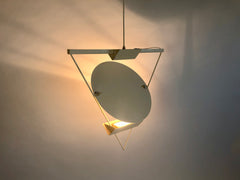 1980s Italian triangle ceiling light by Mario Botta for Artemide