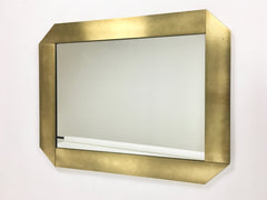 1970s Italian brass wall mirror by Valentin & Co - eyespy