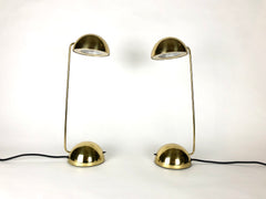 Pair of lights in brass, designed by Barbieri and Marianelli for Tronconi Illuminazione, Italy. Dated 1981.