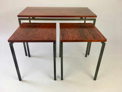 1960s rosewood set of side tables, Netherlands