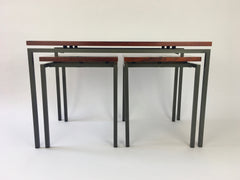 1960s rosewood set of side tables, Netherlands - eyespy