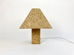 Eyespy - Cork table lamp c1970s sourced from Germany, maker unknown.  Similar design and era to the cork lamps by Ingo Maurer.