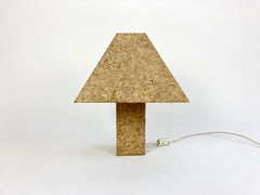 Eyespy - Cork table lamp c1970s sourced from Germany, maker unknown.  Similar design and era to the cork lamps by Ingo Maurer.