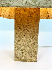 Mid century cork table lamp, Germany 1970s