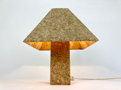 Eyespy - Cork table lamp c1970s sourced from Germany, maker unknown.  Similar design and era to the cork lamps by Ingo Maurer.