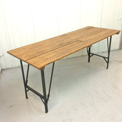 1950s pine and metal table - eyespy