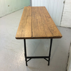 1950s pine and metal table - eyespy