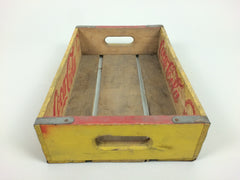Vintage 1960s Coca Cola crate - Yellow - eyespy