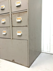 Vintage industrial 14 drawer steel filing cabinet by Roneo Vickers - eyespy