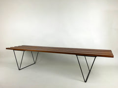 Mid century slatted bench - eyespy