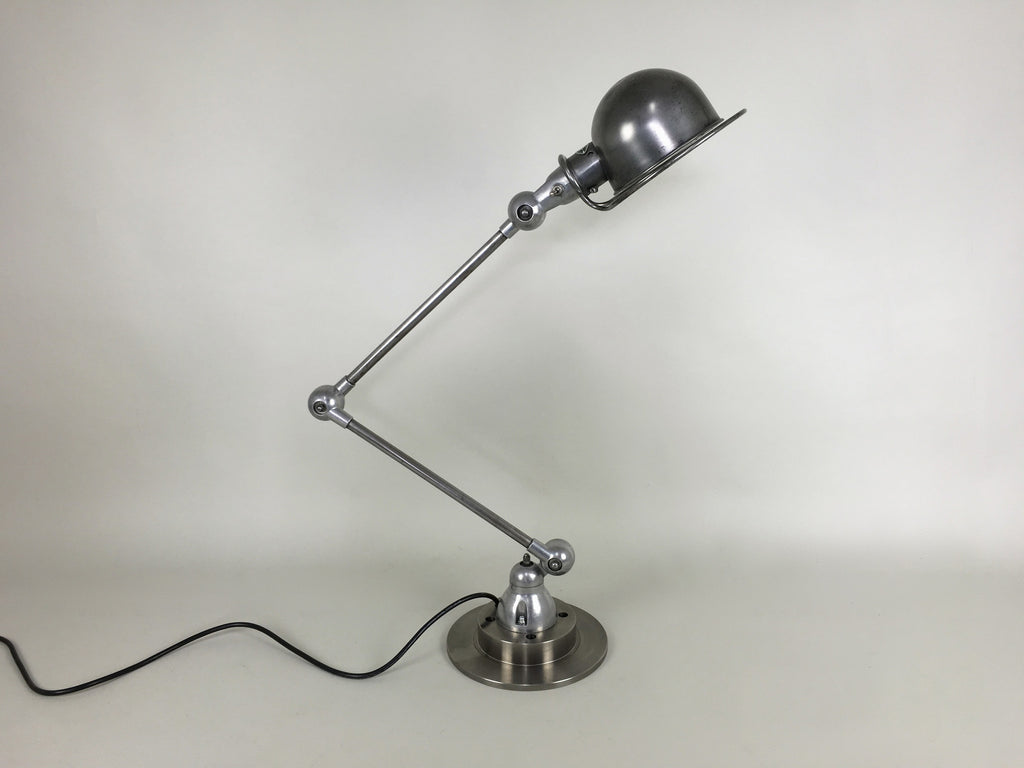 Vintage industrial French 2 arm table lamp by Jielde - eyespy