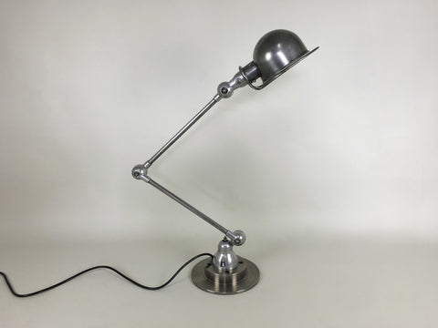 Vintage industrial French 2 arm table lamp by Jielde