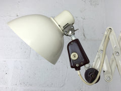 Vintage industrial German scissor arm extendable wall lamp - eyespy