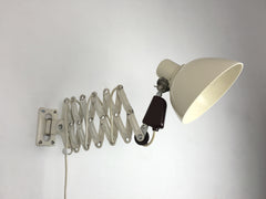Vintage industrial German scissor arm extendable wall lamp - eyespy
