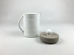 French Stoneware Basic Teapot Large - Ivory - eyespy