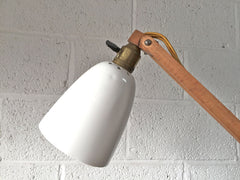 50s wooden arm clamp light by Klamplight - eyespy