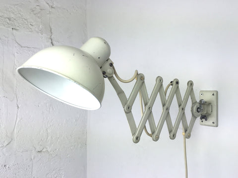 Bauhaus Kaiser Idell Model 6718 scissor arm wall mounted lamp