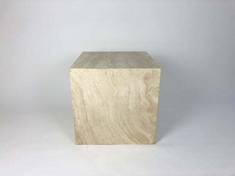Travertine Cube Side Table 50cm³