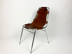 Leather chairs selected by Charlotte Perriand for Les Arcs