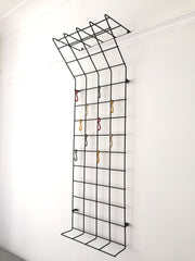 Mid century geometric wire grid coat rack by Karl Fitchel - eyespy