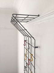 Mid century geometric wire grid coat rack by Karl Fitchel - eyespy