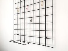 Mid century geometric wire grid coat rack by Karl Fichtel - Large - eyespy