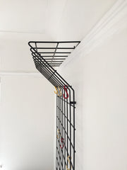 Mid century geometric wire grid coat rack by Karl Fichtel - Large - eyespy