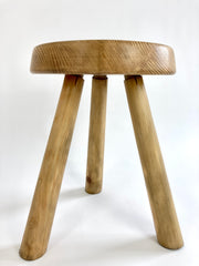 Eyespy - Pine tripod stool by Charlotte Perriand, circa 1960.   Sourced from a studio apartment in Arc 1600, Les Arcs, France.