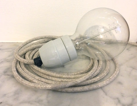 Bespoke bare bulb pendant light