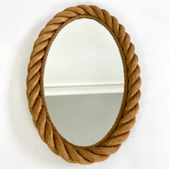 Elliptical rope mirror, Audoux & Minet. France 1950-60