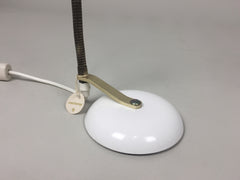 White and brass mid century lamp by Maclamp - eyespy