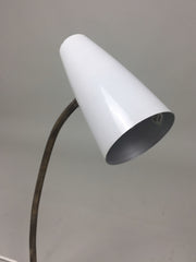 White and brass mid century lamp by Maclamp - eyespy