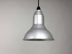 Pair of vintage industrial pendant lights - eyespy