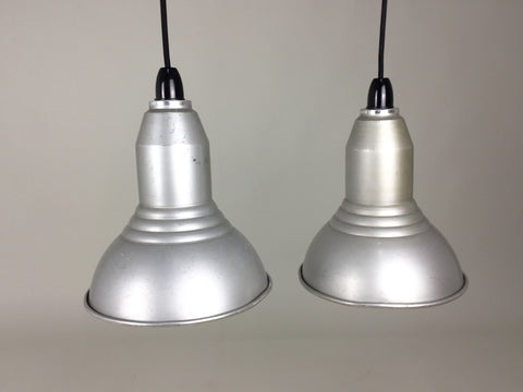 Pair of vintage industrial pendant lights