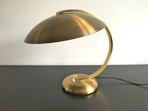 Brass Bauhaus table lamp by Hillebrand