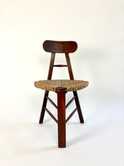 Eyespy - early 20th century Arts & Crafts rustic tripod chair from the Netherlands.