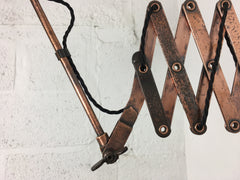 1930s scissor arm wall mounted lamp by Walligraph - eyespy