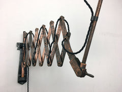 1930s scissor arm wall mounted lamp by Walligraph - eyespy