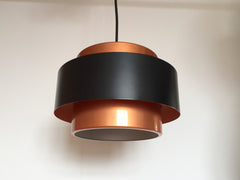 1960s Danish 'Juno' copper pendant ceiling light by Jo Hammerborg, Fog & Mørup - eyespy