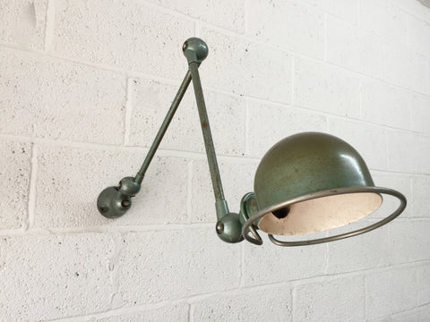 Vintage industrial French 2 arm lamp by Jielde
