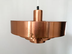 Danish 'Roulet' copper pendant ceiling lights by Jo Hammerborg, Fog & Mørup - eyespy