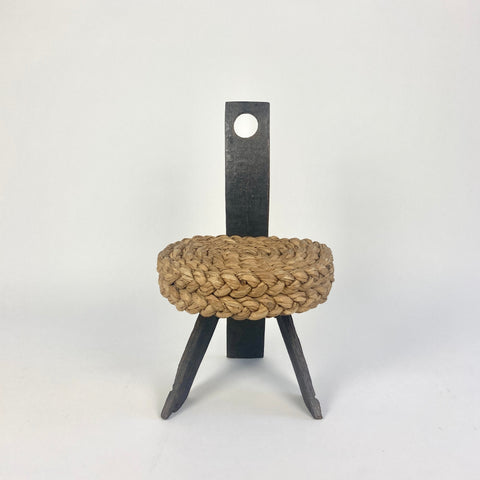 Low stool by Adrien Audoux & Frida Minet, France 1950s